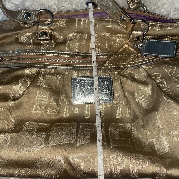 Gently used Coach bag in color gold - Picture 8 of 13